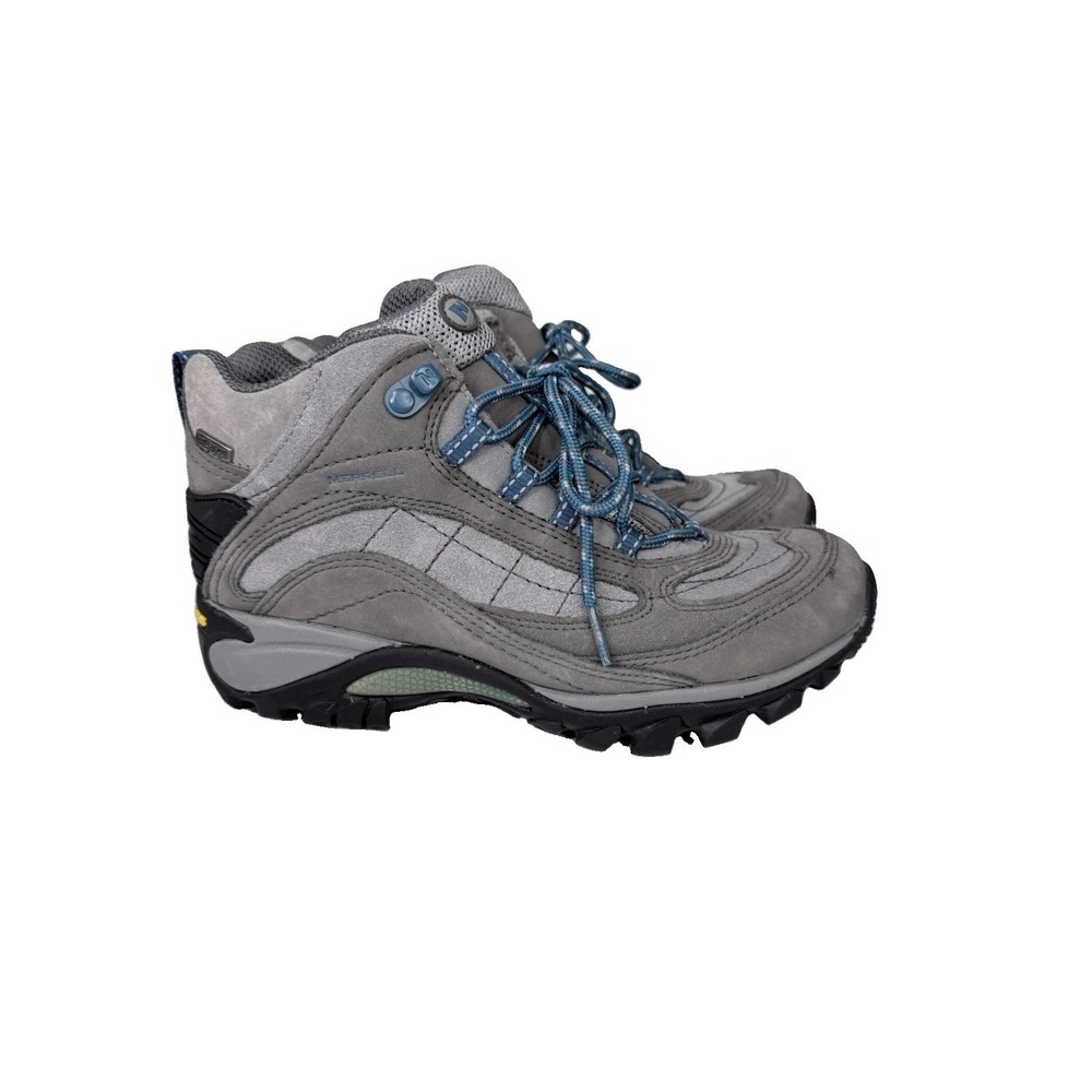MERRELL Women's Size 7.5 Castle Rock Grey/ Blue J21492 Hiking Boots Ankle Boot